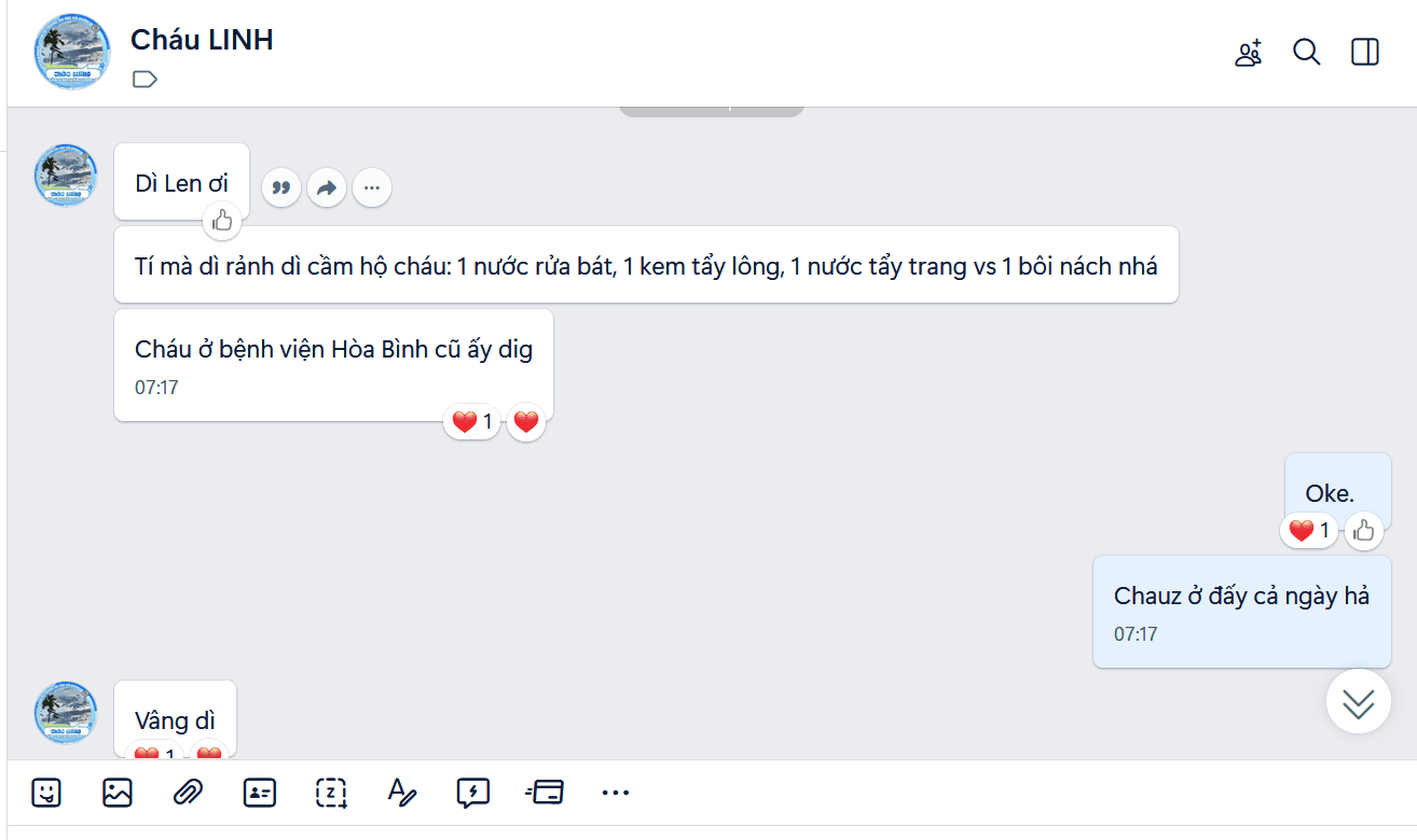 Khách quen đặt hàng thường xuyên qua Messenger